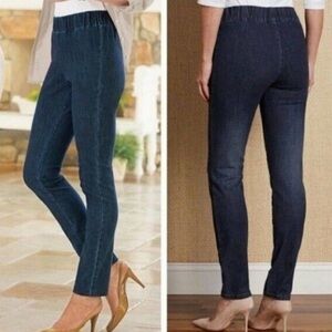 NWT Soft Surroundings Metro Leggings Triple Jeans Pull On S